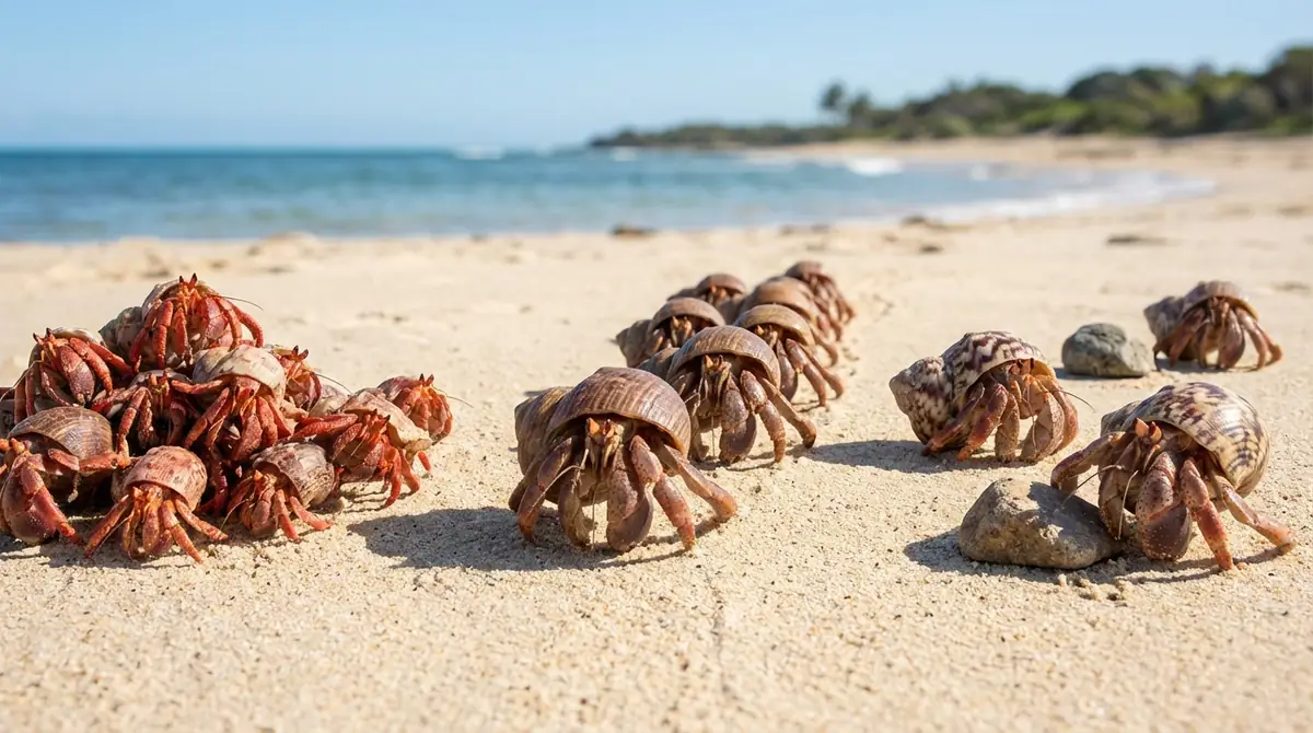 種類別に見るヤドカリの群れ行動の違い