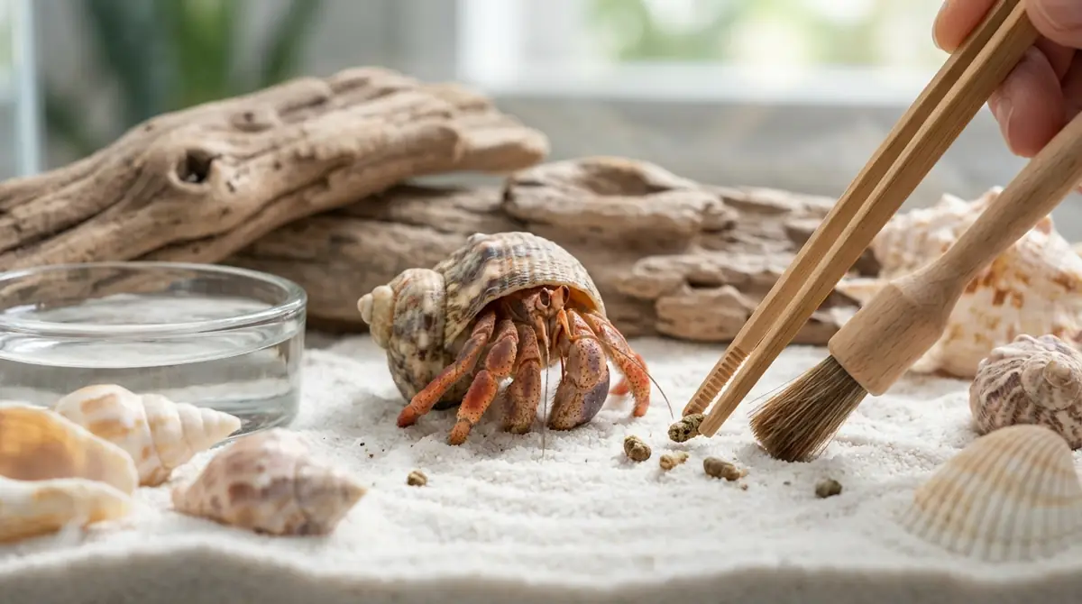 ヤドカリのフン掃除方法【5ステップで簡単】