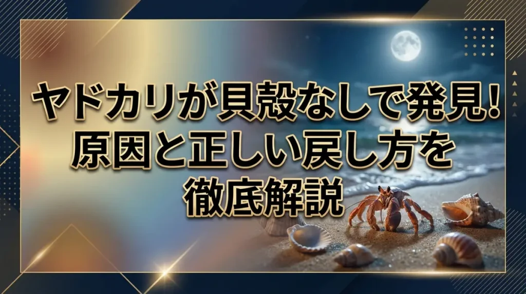 ヤドカリが貝殻なしで発見！原因と正しい戻し方を徹底解説