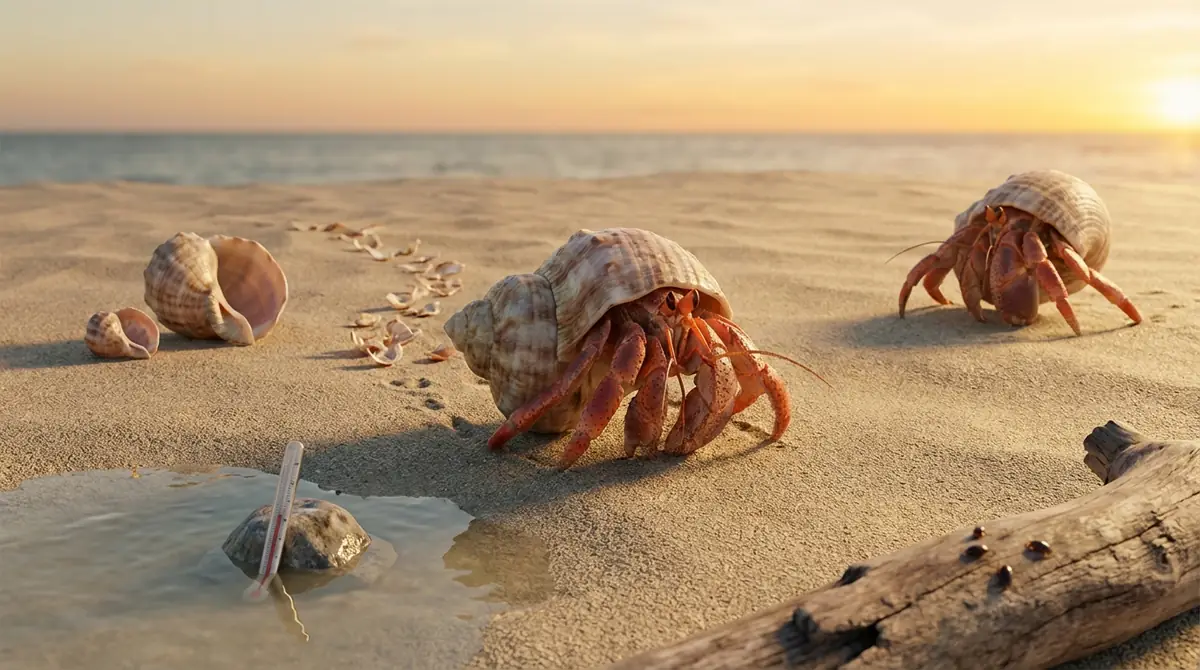 ヤドカリが貝殻から出てしまう5つの原因