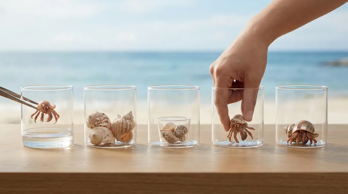 貝殻なしのヤドカリを戻す方法【5ステップ】