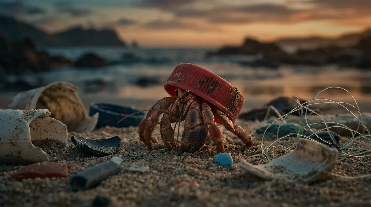 プラスチックの殻がヤドカリに与える5つの深刻な影響
