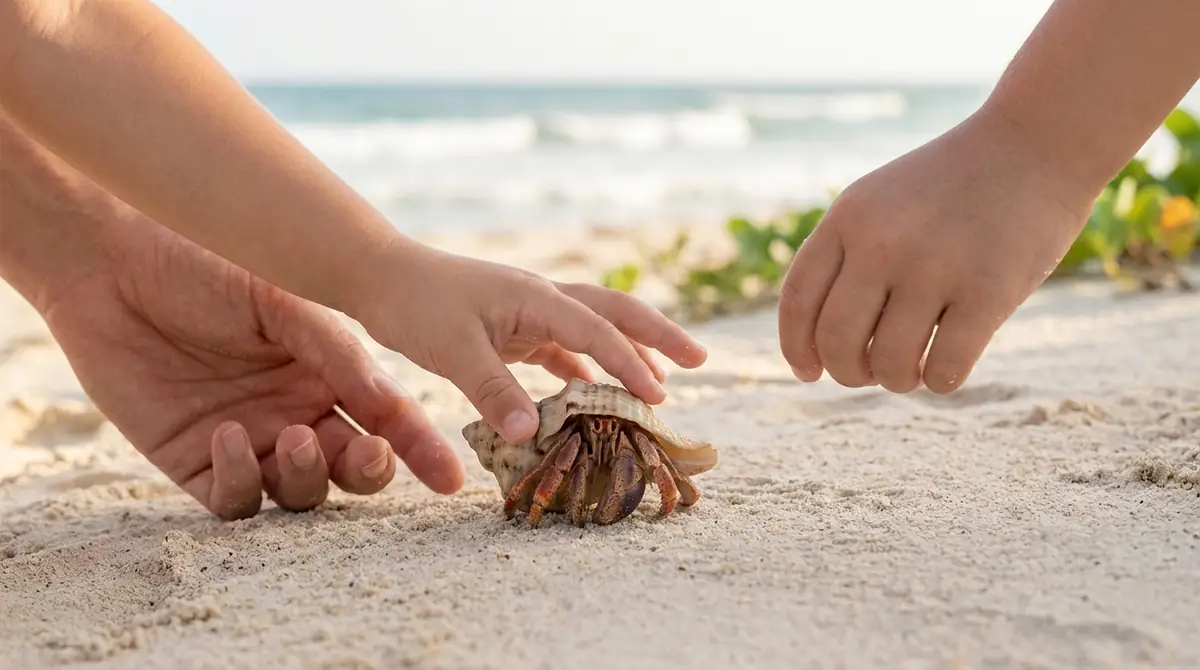 ヤドカリの安全な触り方ガイド【子ども連れ必見】