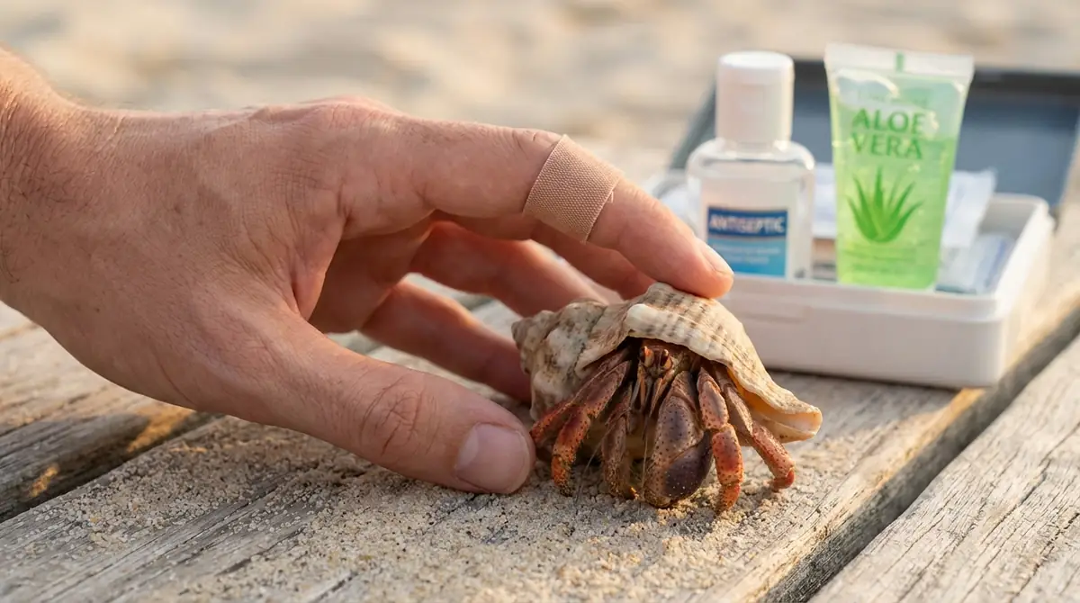 ヤドカリに挟まれた・刺されたときの対処法