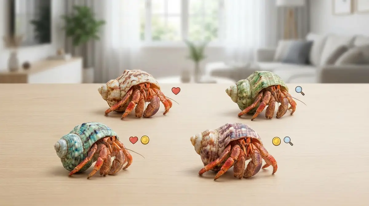 人気ヤドカリ5種類の比較表｜飼いやすさ・価格・特徴一覧