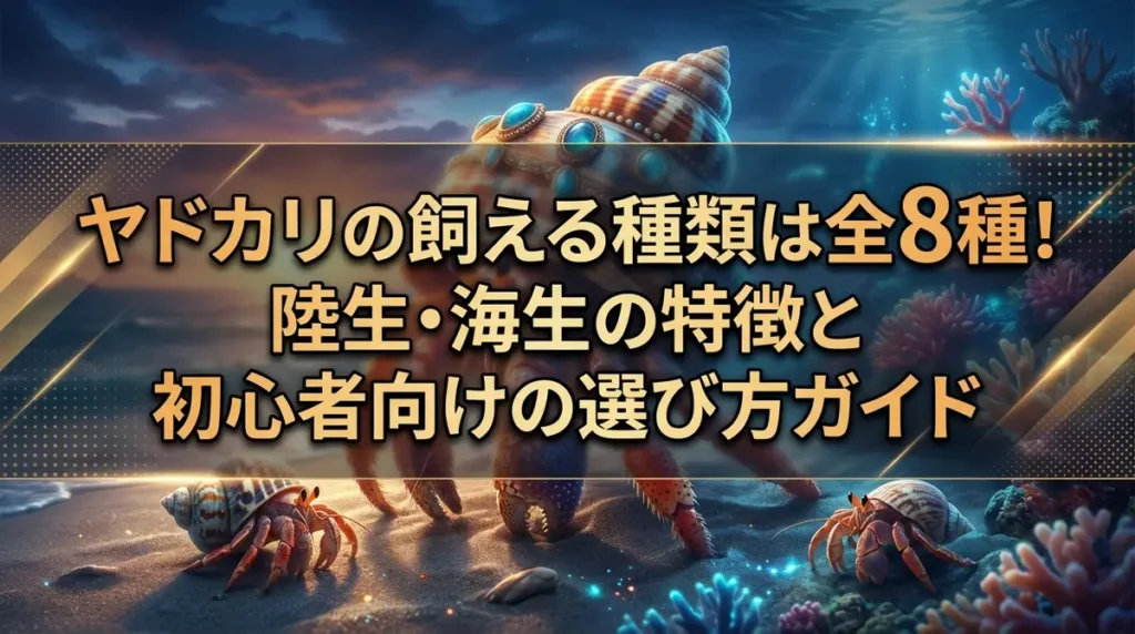 ヤドカリの飼える種類は全8種！陸生・海生の特徴と初心者向けの選び方ガイド