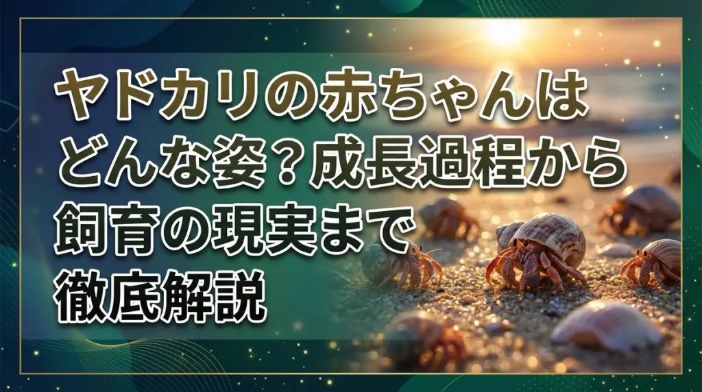 ヤドカリの赤ちゃんはどんな姿？成長過程から飼育の現実まで徹底解説