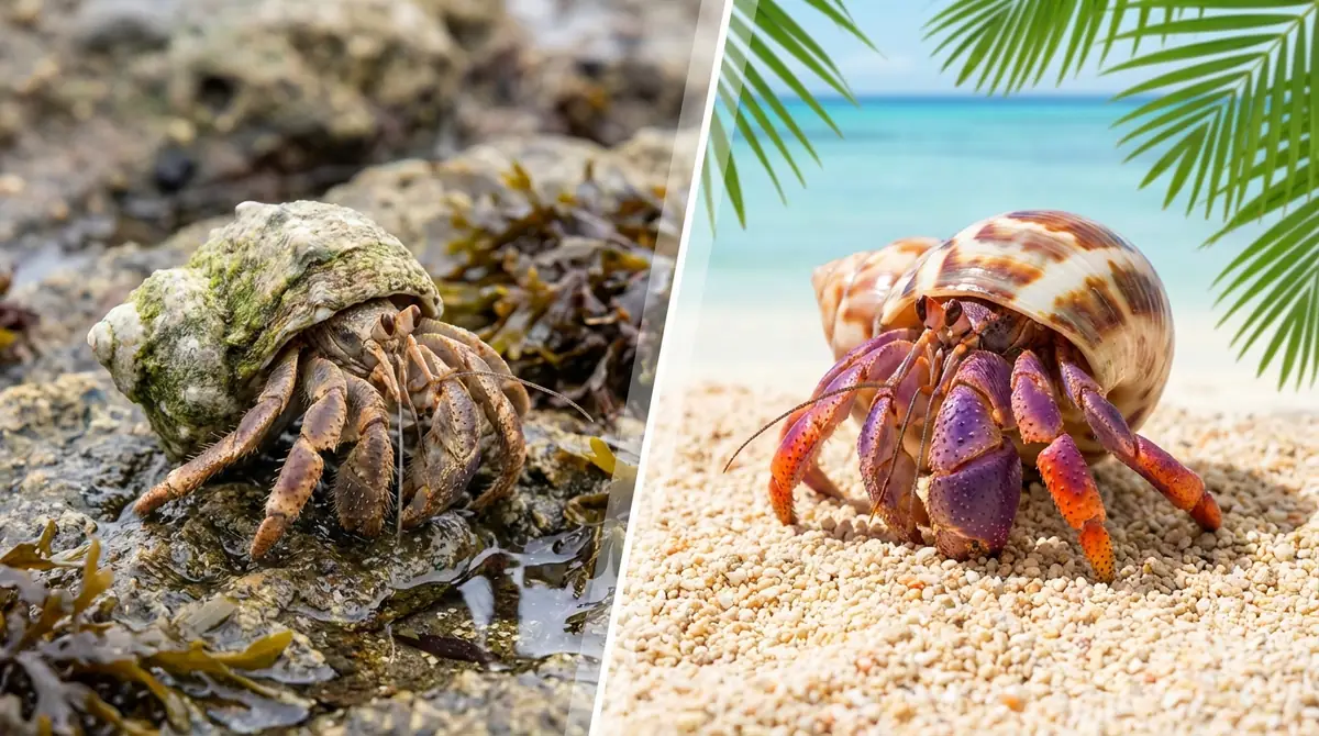 外来ヤドカリと在来ヤドカリの見分け方【写真で比較】