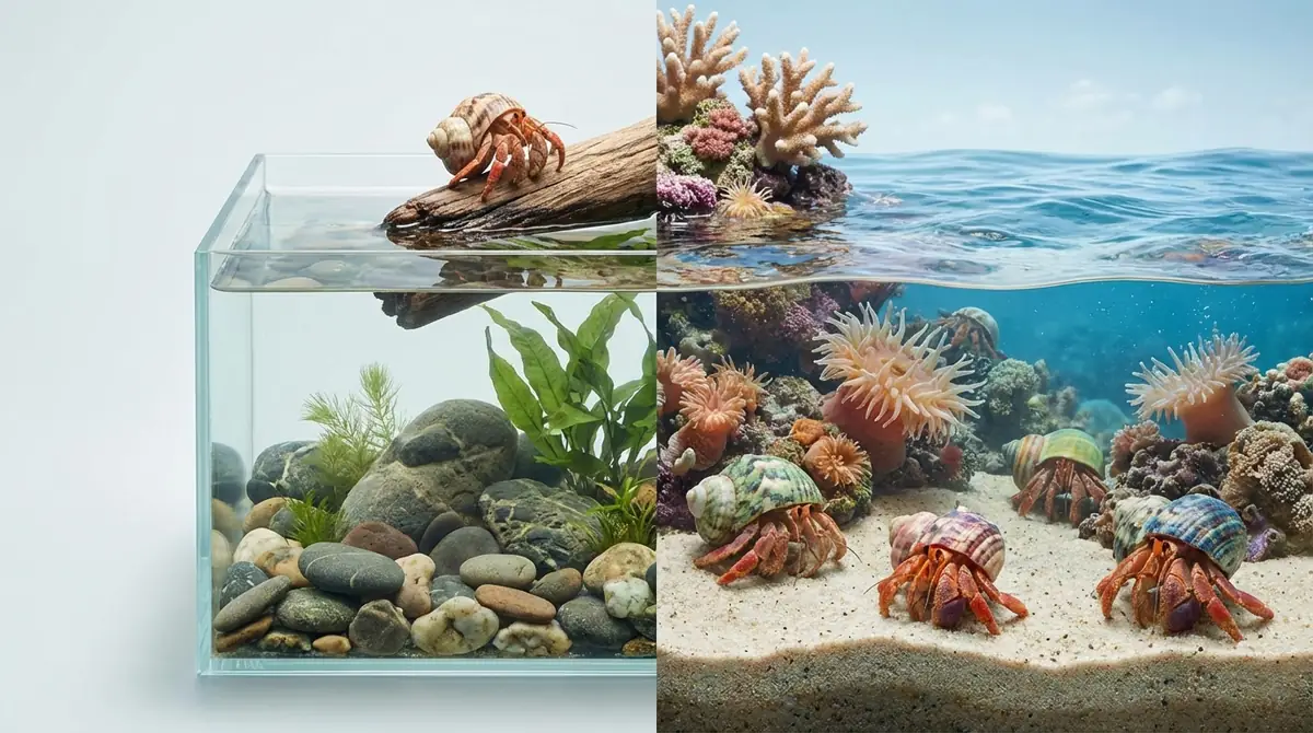 ヤドカリは淡水で飼える？海水が必要な理由を解説