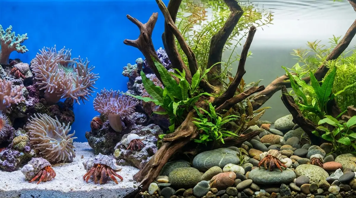 海水・淡水どっちが必要？ヤドカリの種類別に整理