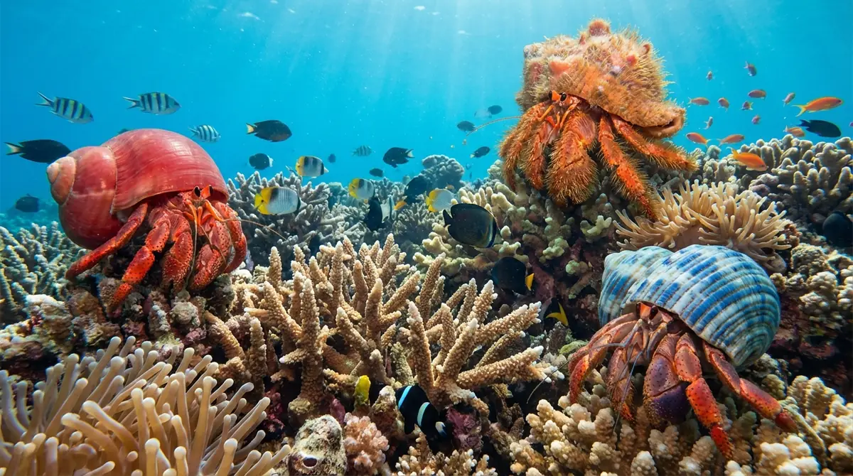 サンゴ礁に生息するヤドカリの種類と代表種3選