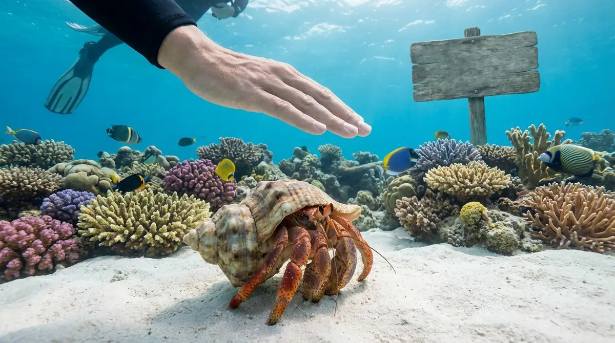 サンゴ礁でヤドカリを観察する際のマナーと法規制