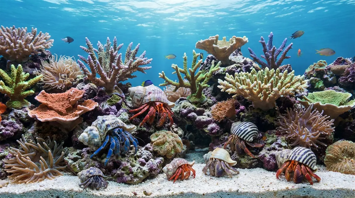 サンゴ水槽でヤドカリを飼育するための基礎知識