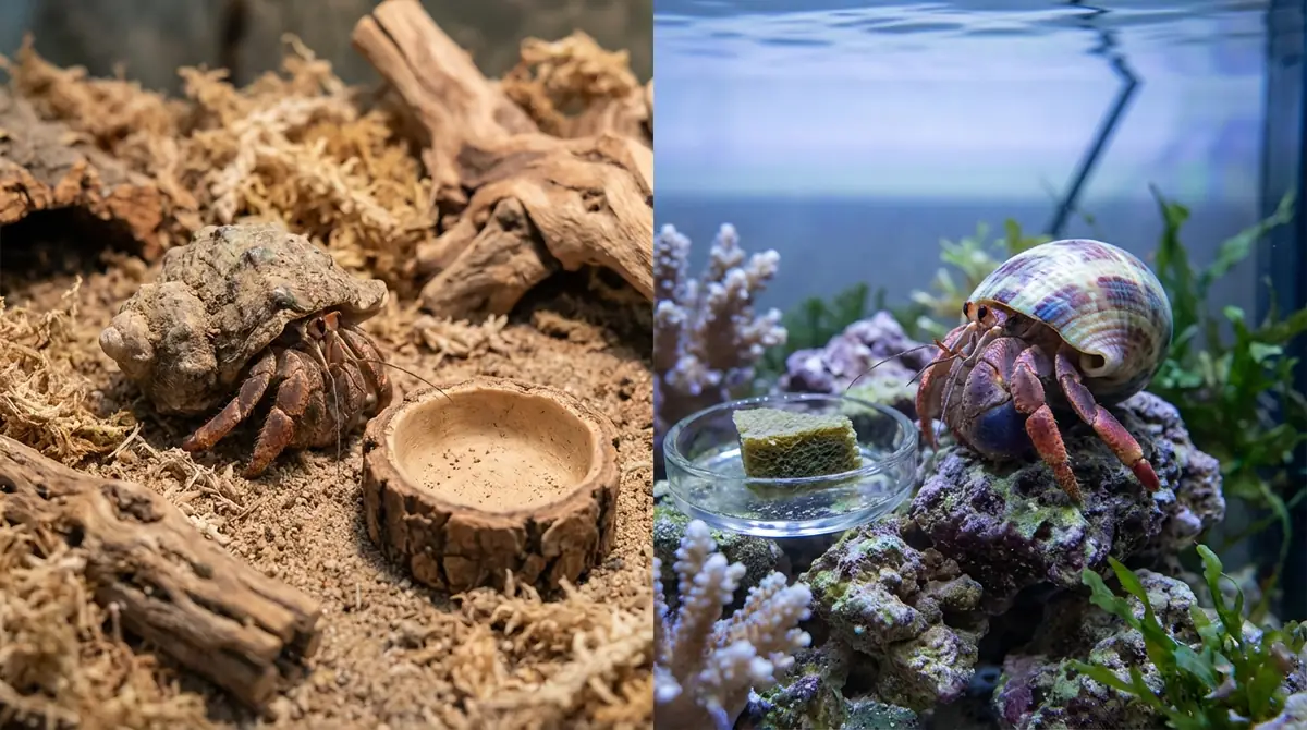 【種類別】オカヤドカリと海水ヤドカリで餌を食べないときの違い