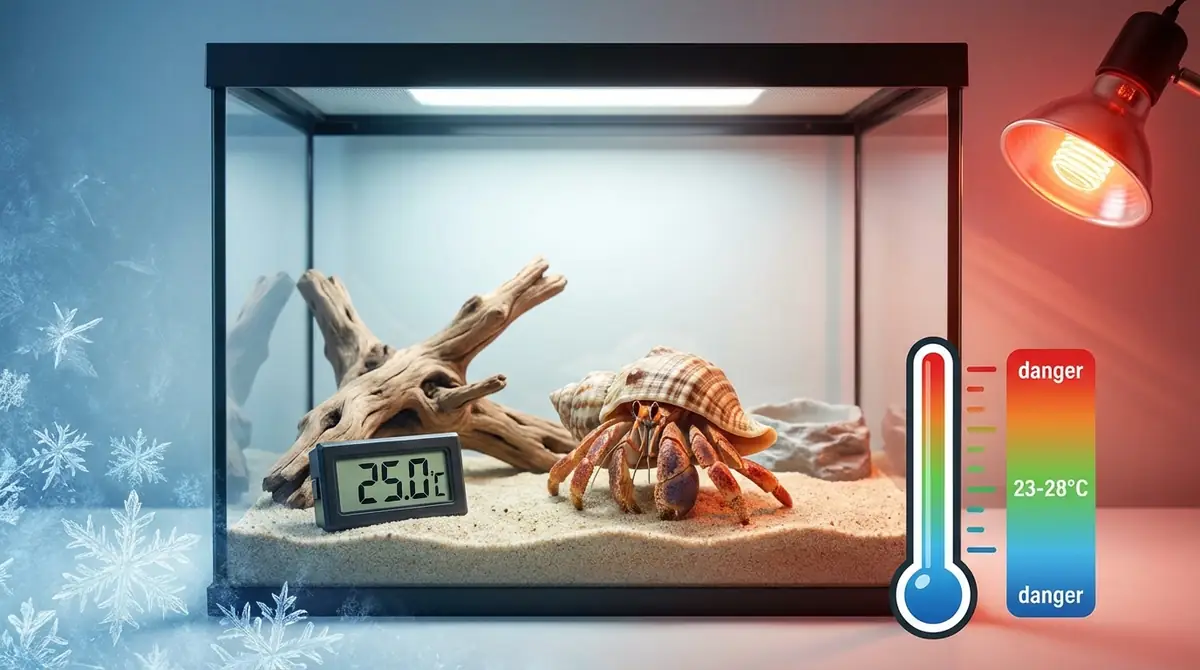 ヤドカリの適温は23〜28℃|温度管理の基本と危険ライン