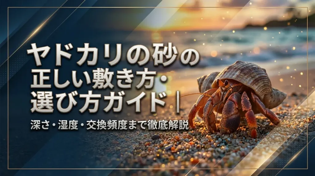 ヤドカリの砂の正しい敷き方・選び方ガイド｜深さ・湿度・交換頻度まで徹底解説