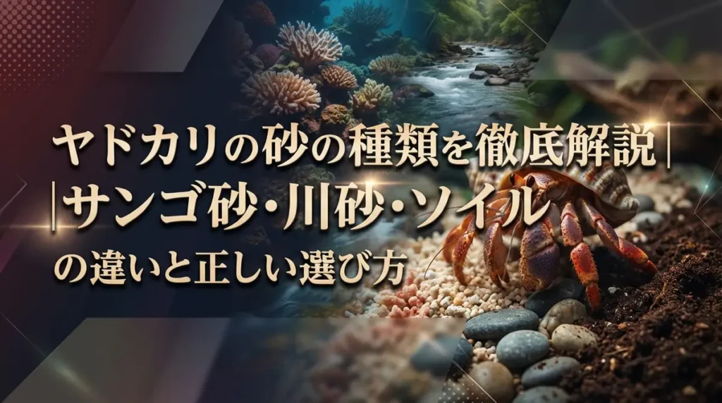 ヤドカリの砂の種類を徹底解説｜サンゴ砂・川砂・ソイルの違いと正しい選び方