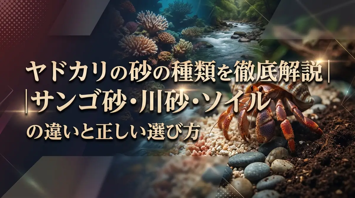 ヤドカリの砂の種類を徹底解説|サンゴ砂・川砂・ソイルの違いと正しい選び方