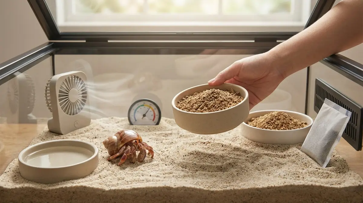 ヤドカリの湿度を下げる3つの方法