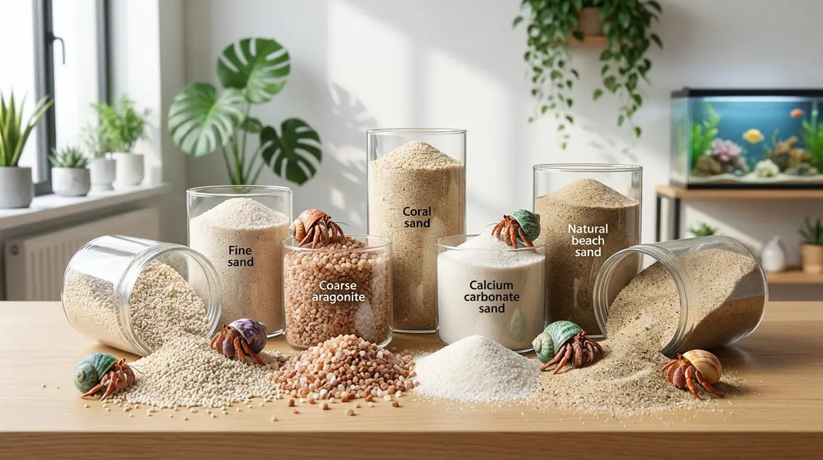 ヤドカリ用の砂の選び方|種類別メリット・デメリット