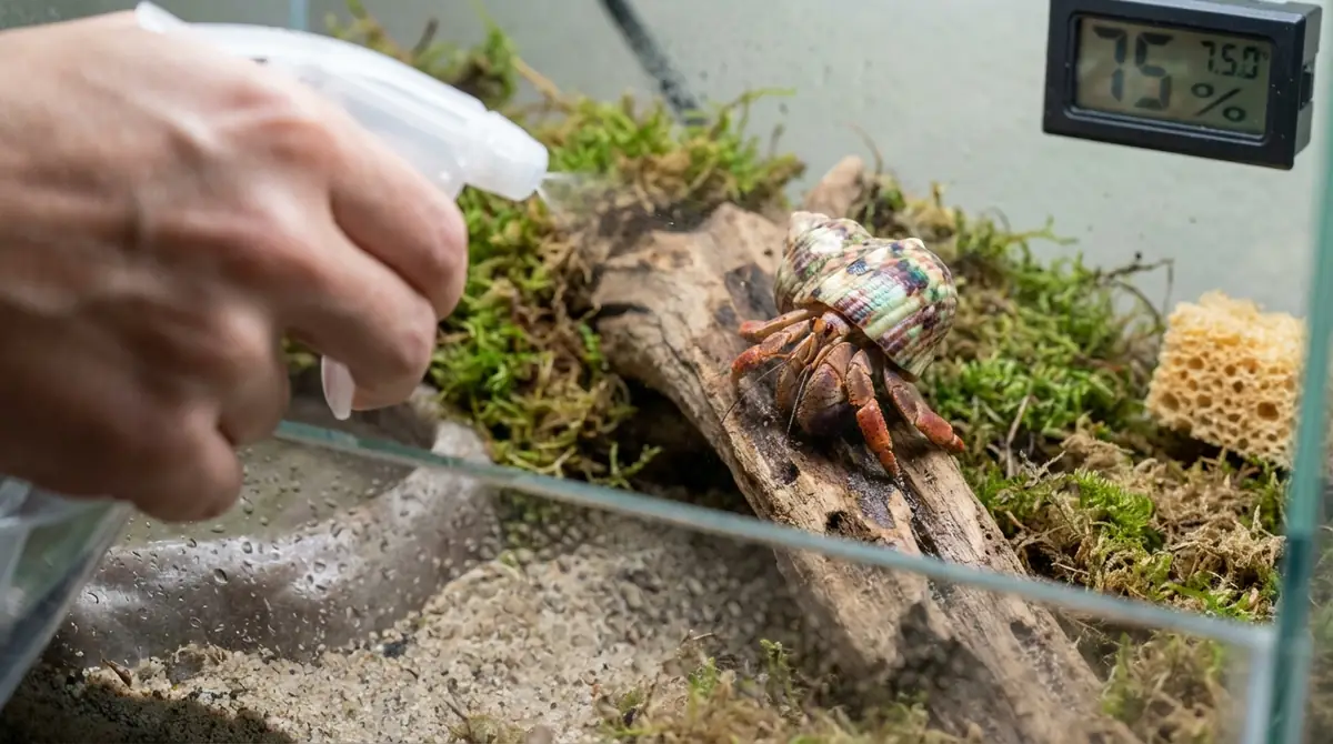 ヤドカリの霧吹きでよくある失敗と対処法