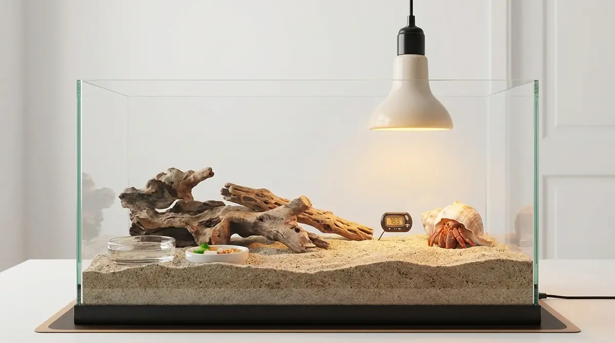 ヤドカリにヒーターは必要?適正温度とワット数の結論