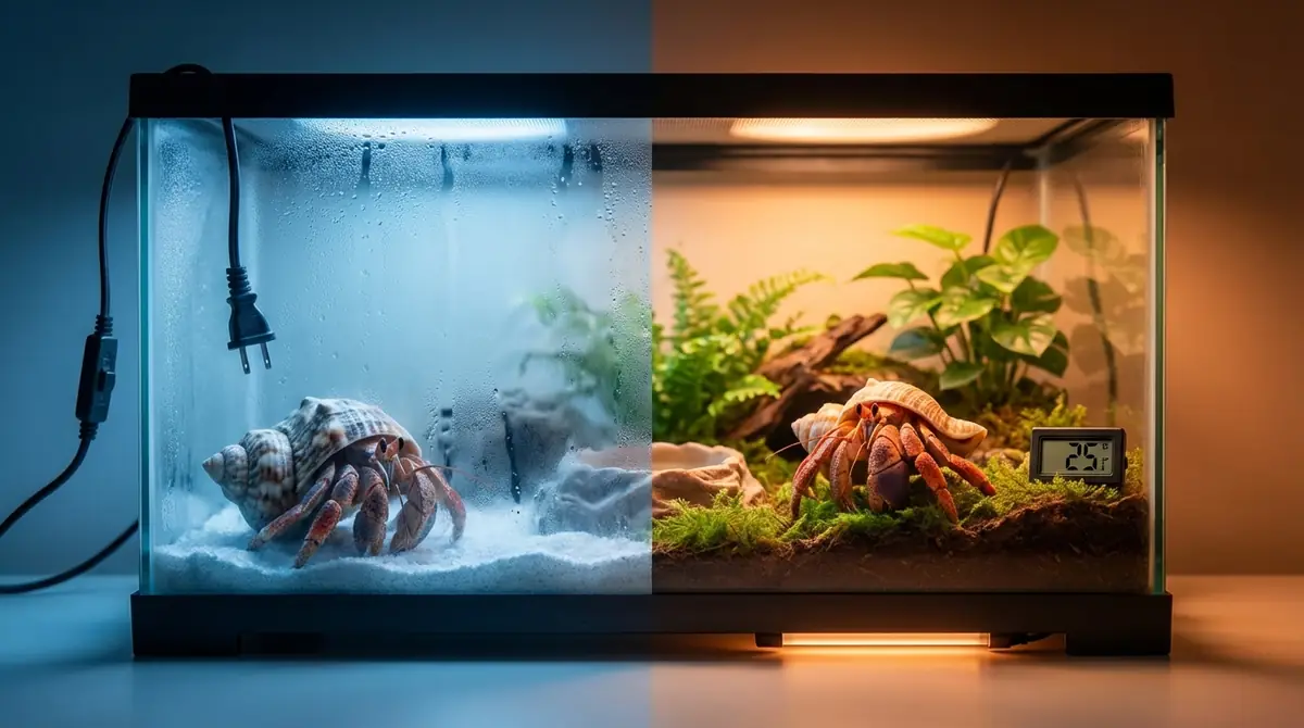 ヤドカリのヒーターでよくある失敗と対処法