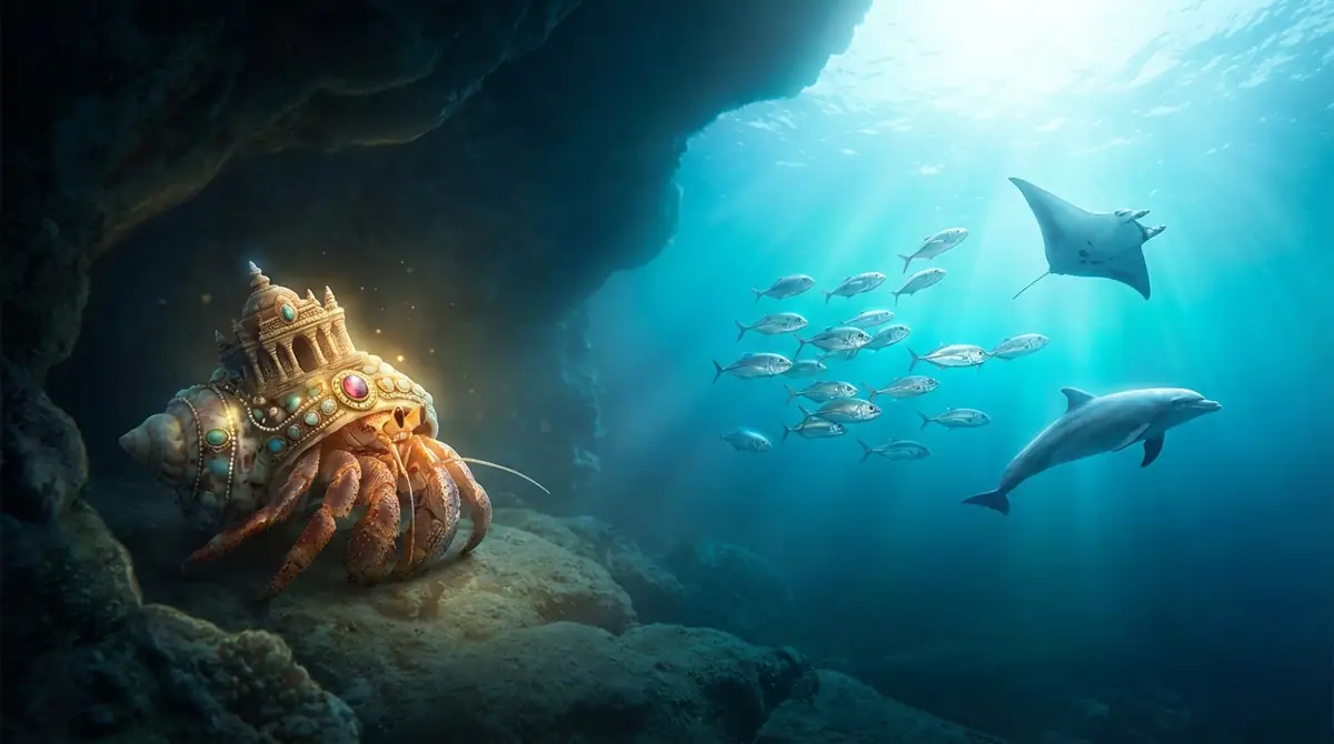 ヤドカリと他の海の生き物のスピリチュアル的な違い