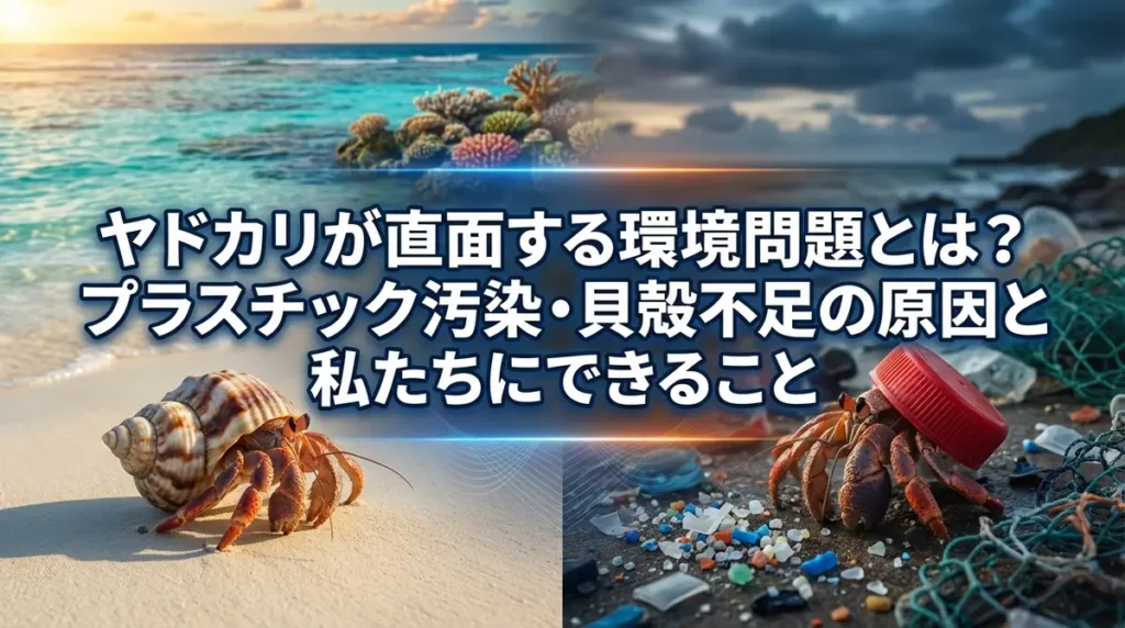 ヤドカリが直面する環境問題とは？プラスチック汚染・貝殻不足の原因と私たちにできること