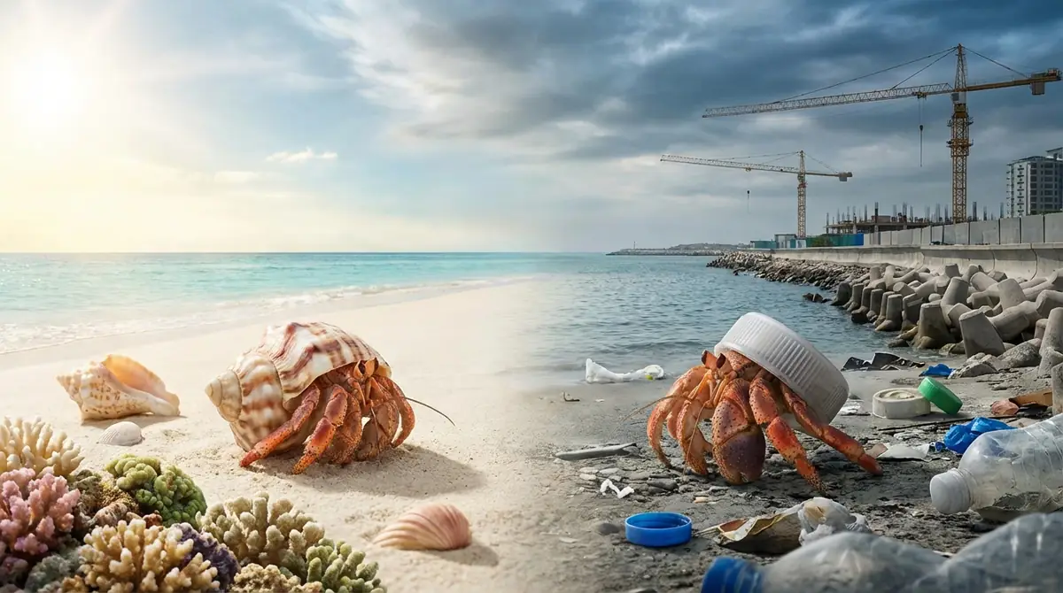 生息地破壊と沿岸開発がヤドカリに与える環境問題