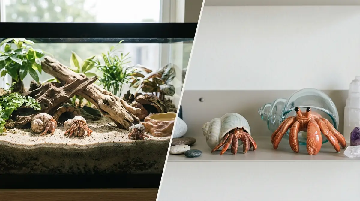 生体飼育と置物はどちらがいい？ヤドカリ風水の取り入れ方を比較
