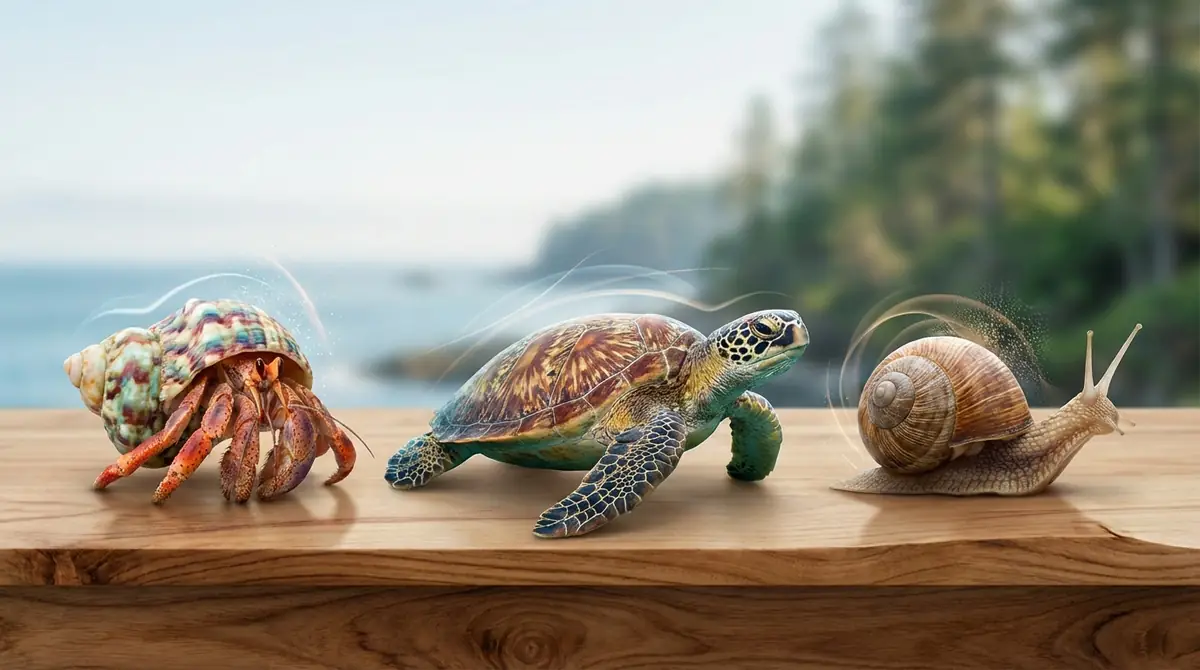 ヤドカリ・カメ・カタツムリ|似た比喩表現との違いを比較