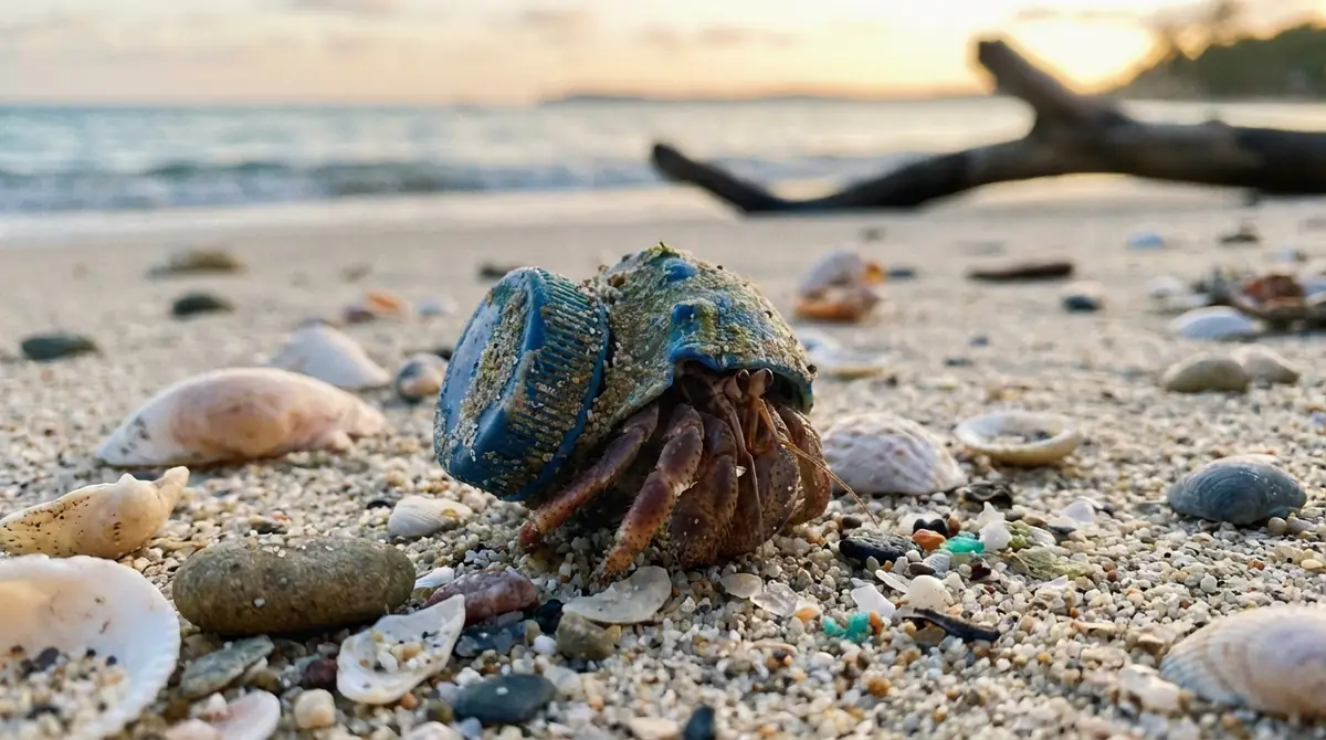 ヤドカリは本当に海洋ゴミを貝殻代わりに使っている