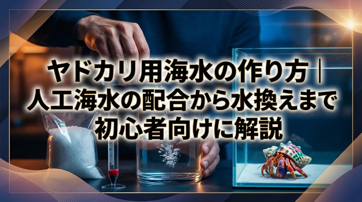 ヤドカリ用海水の作り方|人工海水の配合から水換えまで初心者向けに解説