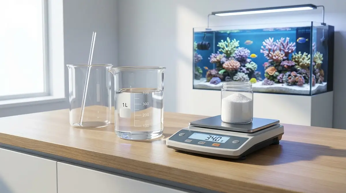 【結論】水1Lに人工海水の素33〜35gが基本レシピ