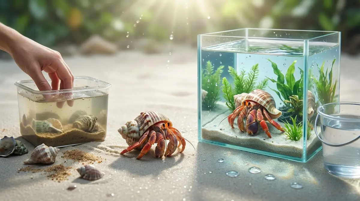 ヤドカリの水換えで初心者がやりがちな失敗5選と対処法