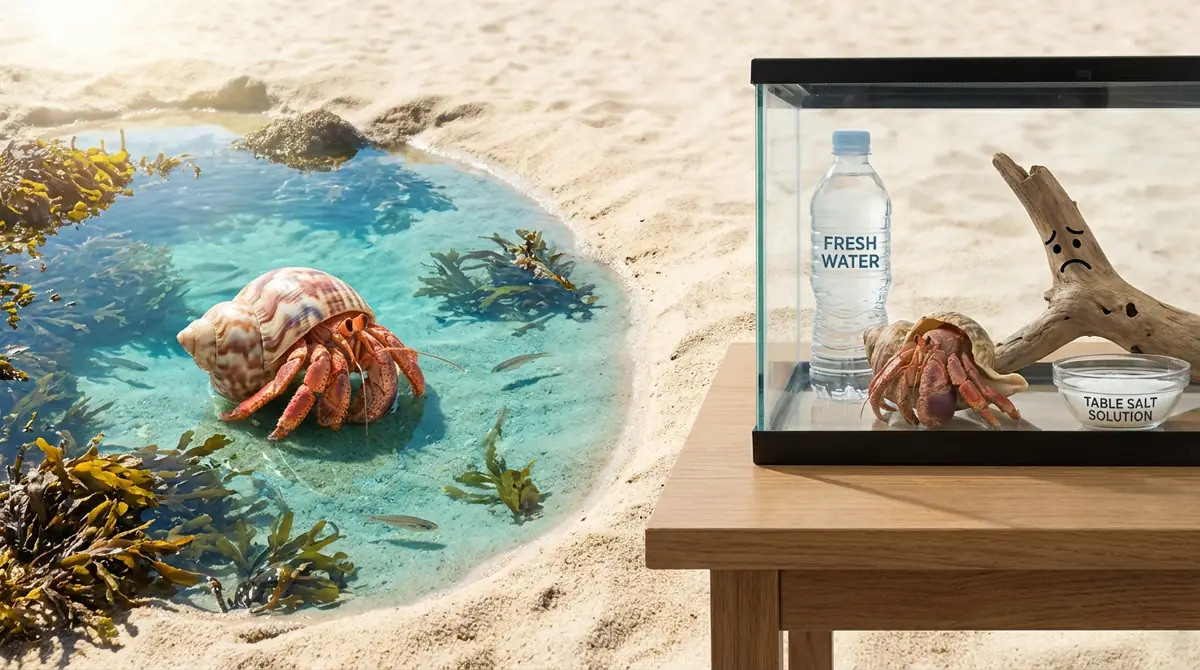ヤドカリに海水が必要な理由|真水や食塩水ではダメ?