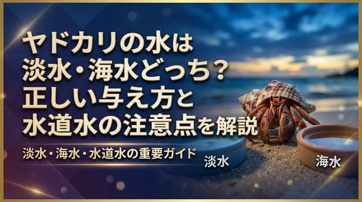 ヤドカリの水は淡水・海水どっち？正しい与え方と水道水の注意点を解説