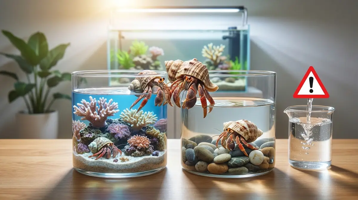 【結論】ヤドカリの水は淡水と海水の両方が必要｜水道水はそのままNG