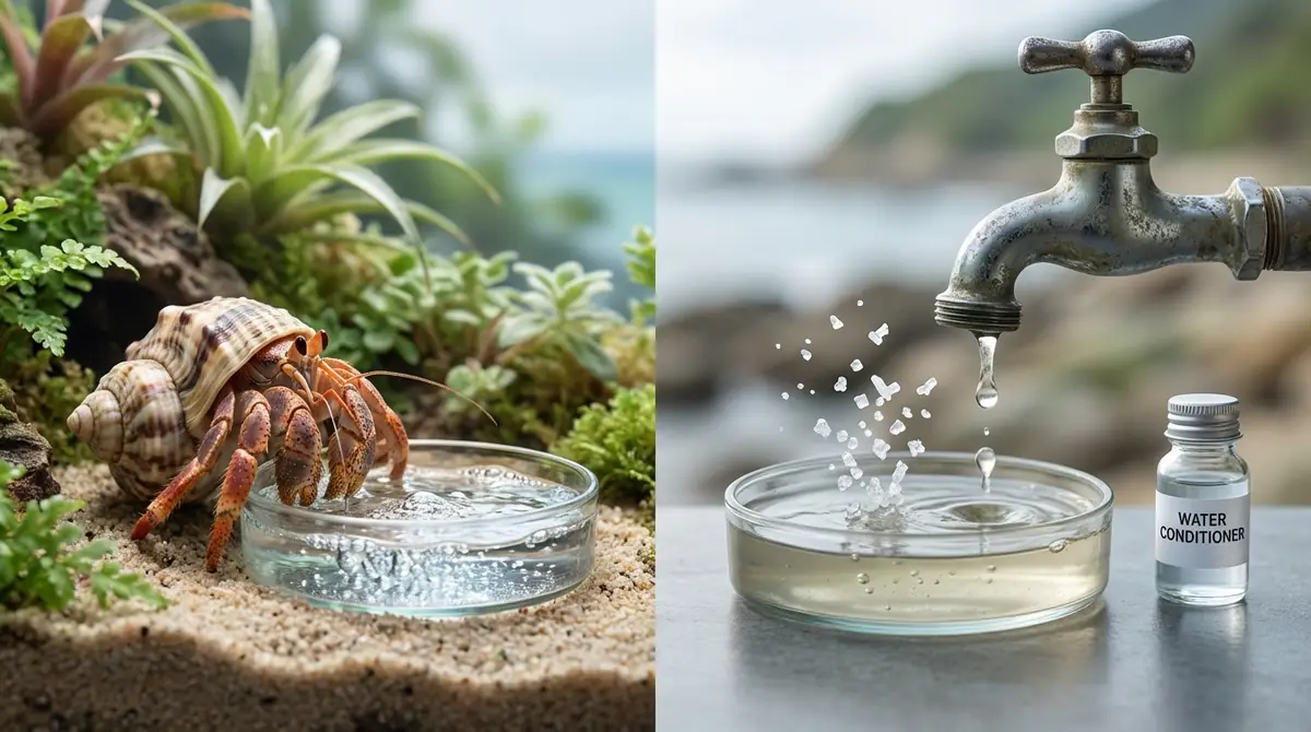 ヤドカリに水道水をそのまま与えてはいけない理由と対処法