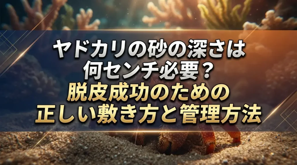 ヤドカリの砂の深さは何センチ必要？脱皮成功のための正しい敷き方と管理方法