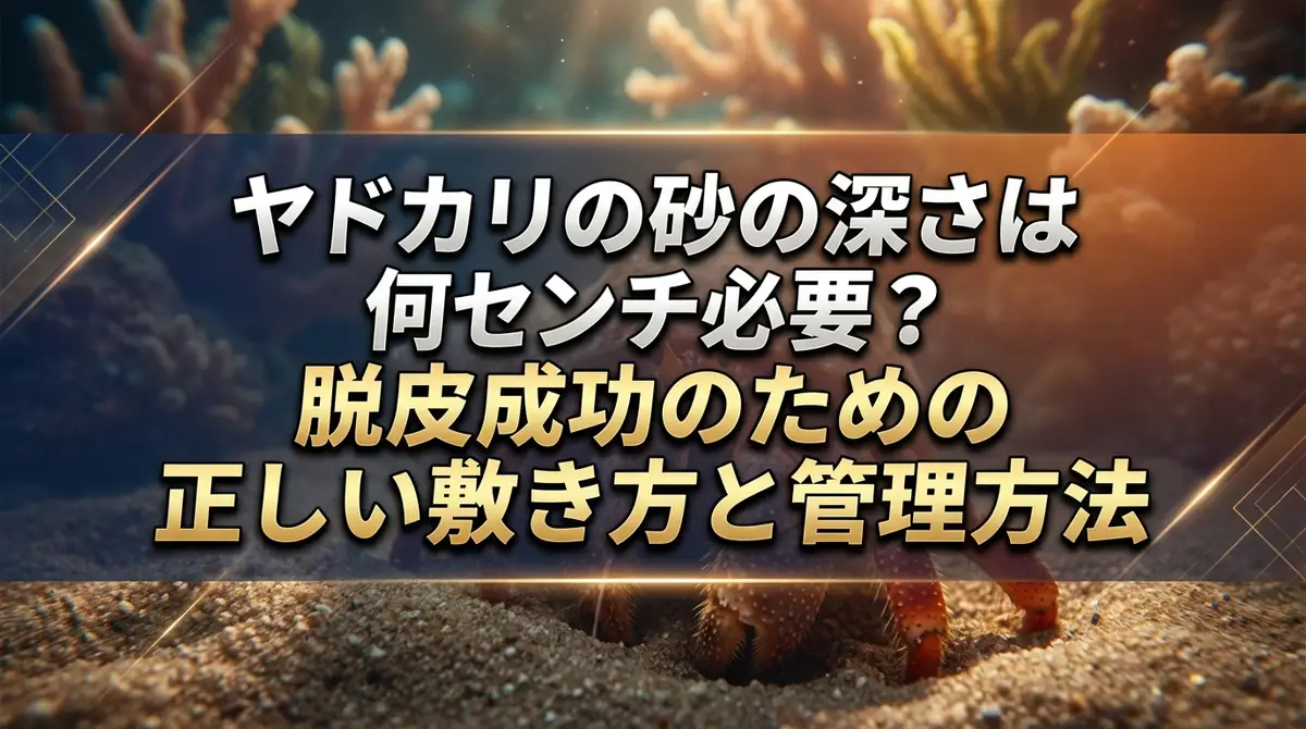 ヤドカリの砂の深さは何センチ必要？脱皮成功のための正しい敷き方と管理方法