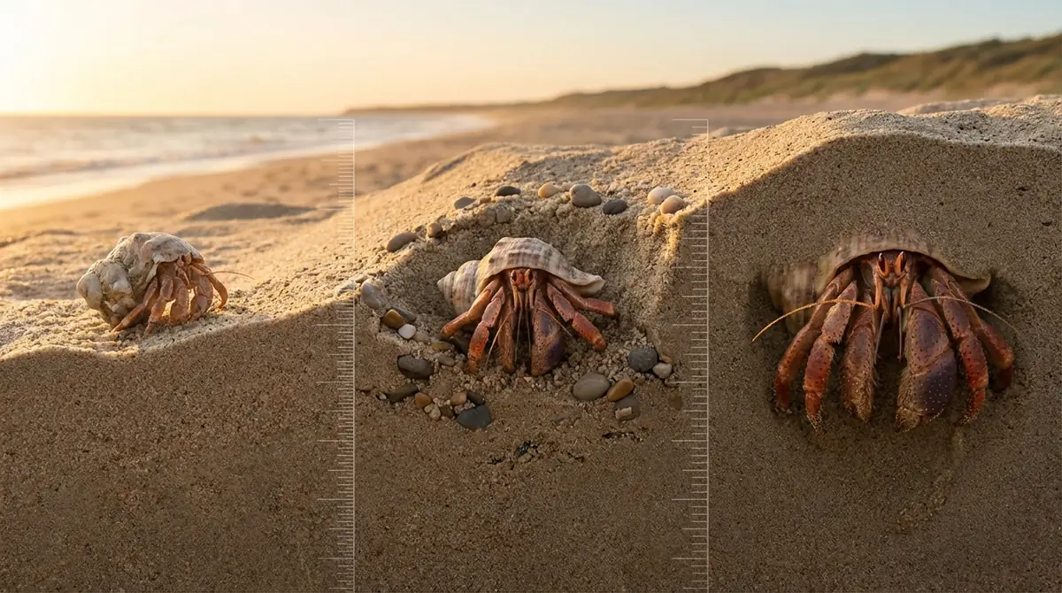 砂の深さがヤドカリの命を左右する3つの理由