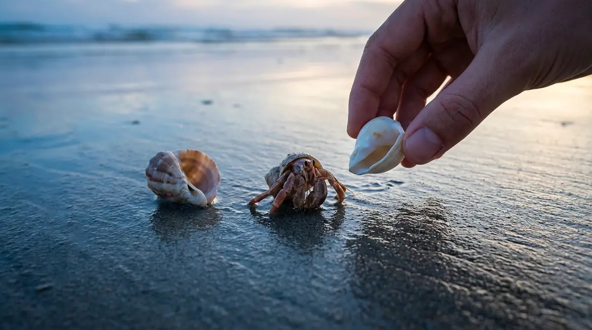 【緊急対応】ヤドカリが貝殻に入らないときの応急処置3ステップ