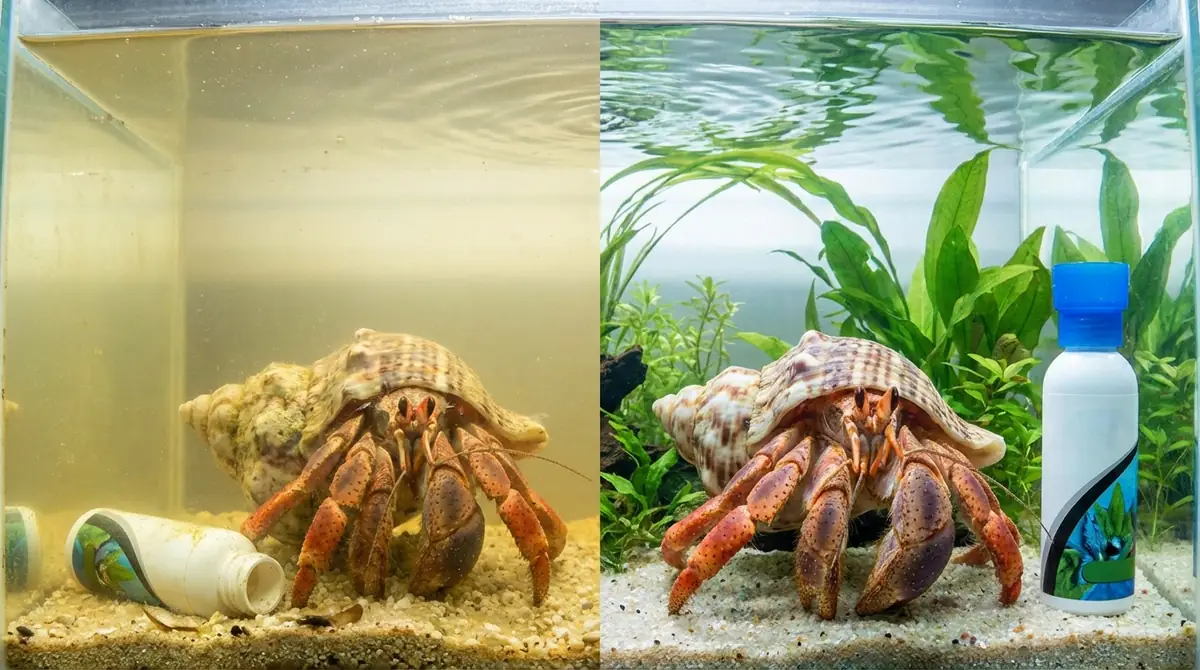 ヤドカリのカルキ抜きでよくある失敗と注意点