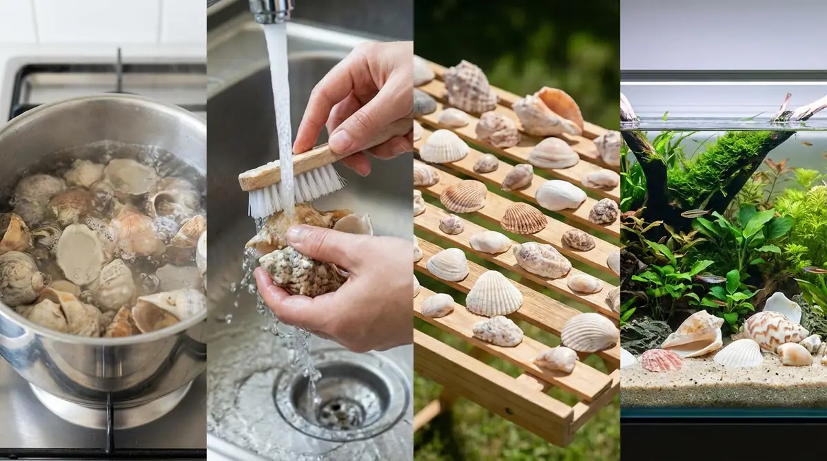 飼育用貝殻の下処理方法｜煮沸から設置までの4ステップ