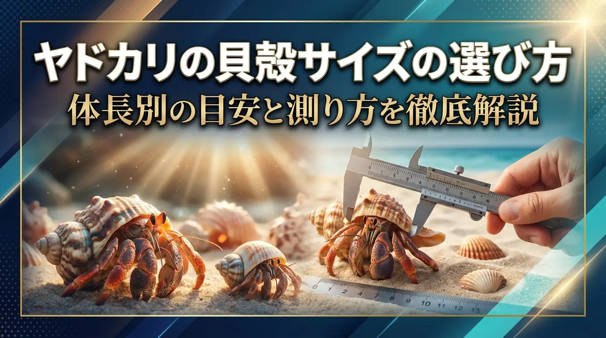ヤドカリの貝殻サイズの選び方｜体長別の目安と測り方を徹底解説