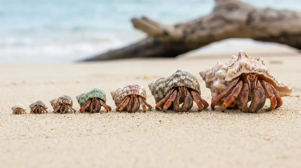 【早見表】ヤドカリの体長別・適正貝殻サイズ一覧