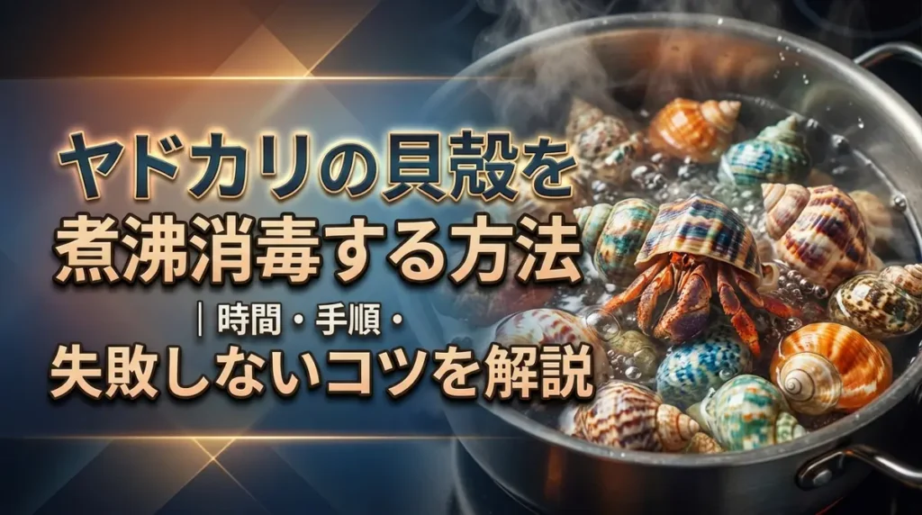 ヤドカリの貝殻を煮沸消毒する方法｜時間・手順・失敗しないコツを解説
