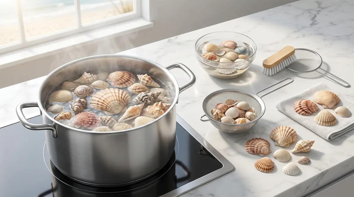 貝殻の煮沸消毒のやり方【5ステップ】